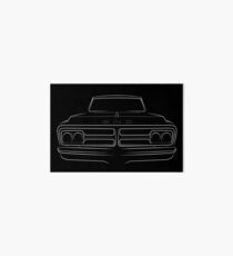 1970 GMC Sierra 1500 - front stencil, white Art Board Print