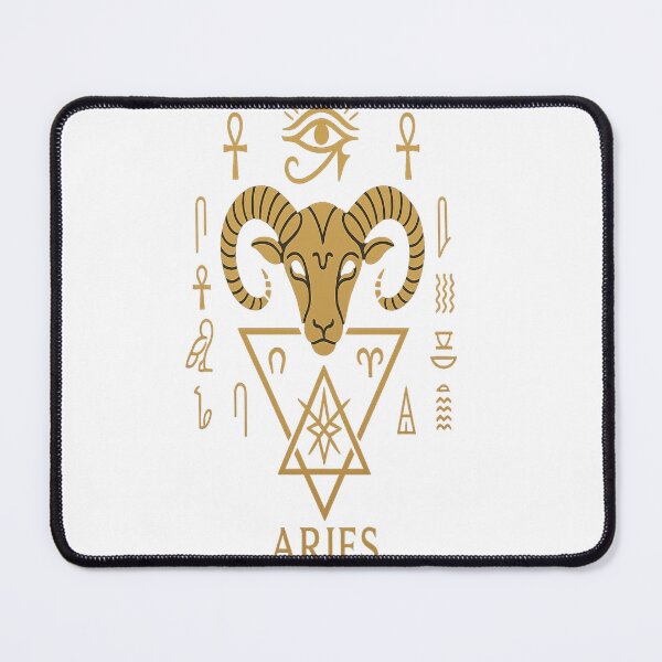 Item preview, "Aries Zodiac Sacred Geometry – Energizing Spiritual Ram Design" designed and sold by NUR.