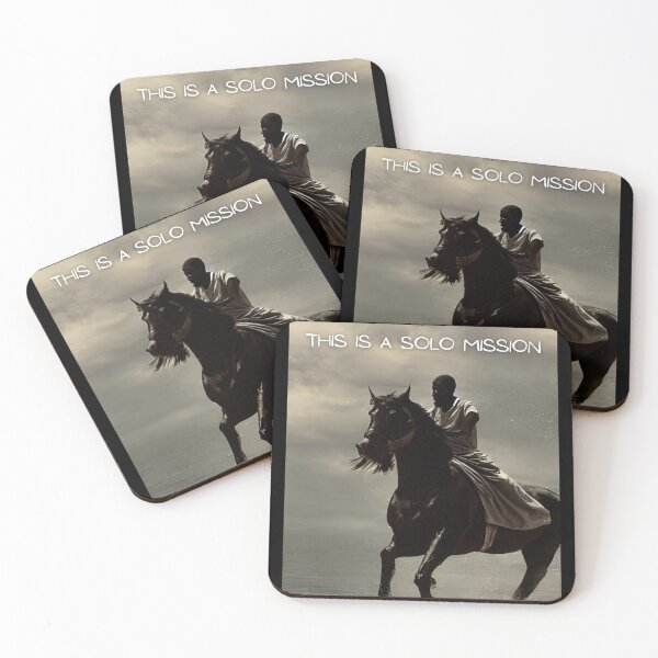 Item preview, "This is a Solo Mission" Quote Horse Rider designed and sold by ReColoring-Co.