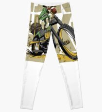 Motorcycle Shirt Born Lucky Leprechaun Leggings