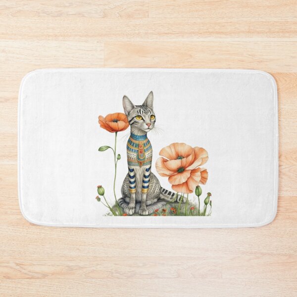 Item preview, ""VINTAGE CAT". Cute Cat in a flower background. FUNNY JAPANESE CAT designed and sold by Obinne.