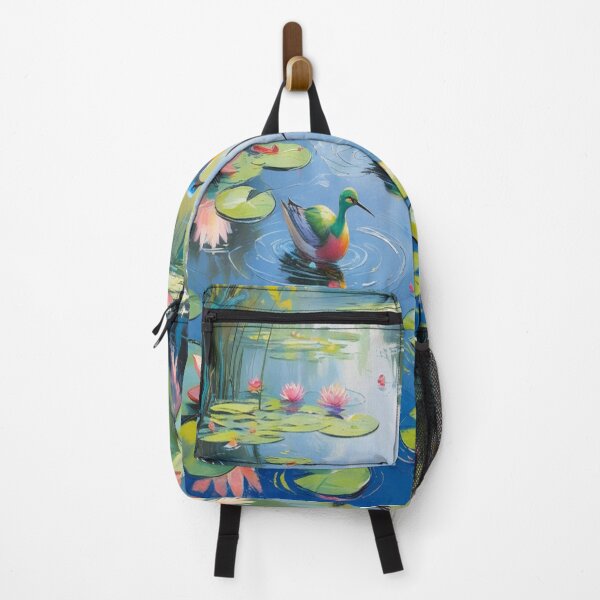 Item preview, Serene Pond with Exotic Birds Impressionism designed and sold by Max Store.