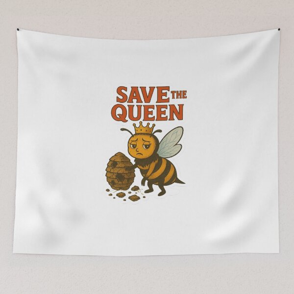 Item preview, Save the Queen – Sad Bee with Broken Hive designed and sold by Lacritsa .