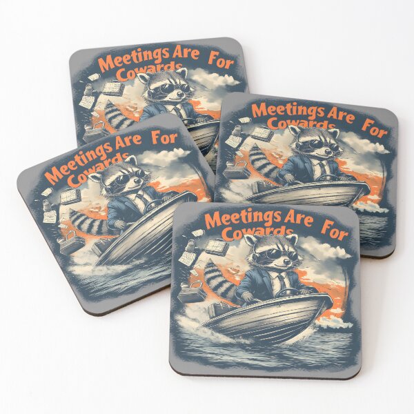 Item preview, Meetings are for Cowards Trash Panda Raccoon.  designed and sold by JonHale.