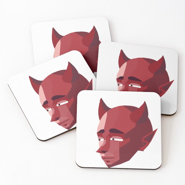 Item preview, “Low Poly Devil Head – Minimalist Design in Red” designed and sold by Just-Draws-22.
