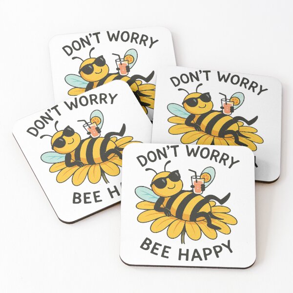 Item preview, Don’t Worry Bee Happy – Chill Bee with Cocktail designed and sold by Lacritsa .