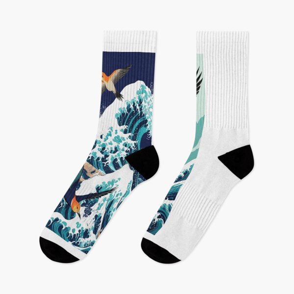 Item preview, Exotic Birds and Turbulent Waves Art designed and sold by Max Store.