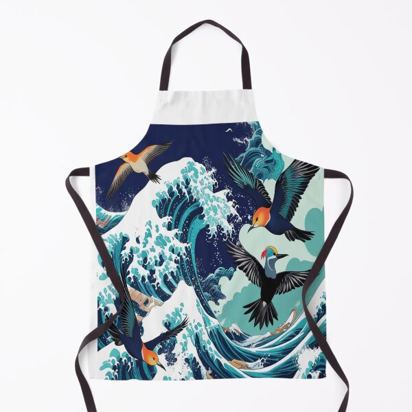 Item preview, Exotic Birds and Turbulent Waves Art designed and sold by Max Store.