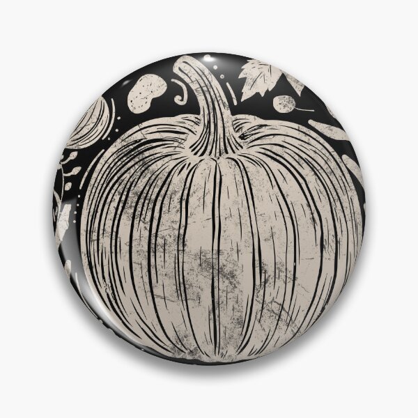Item preview, Retro Linocut Pumpkin Vintage Fall Design designed and sold by Honominu.