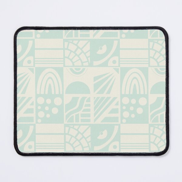 Item preview, Geometric Cheater Quilt in Mint and Cream designed and sold by Lynne Adams.