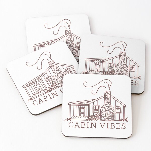Item preview, Cabin Vibes Sticker, Cottage in Maine designed and sold by emmalouvideos.