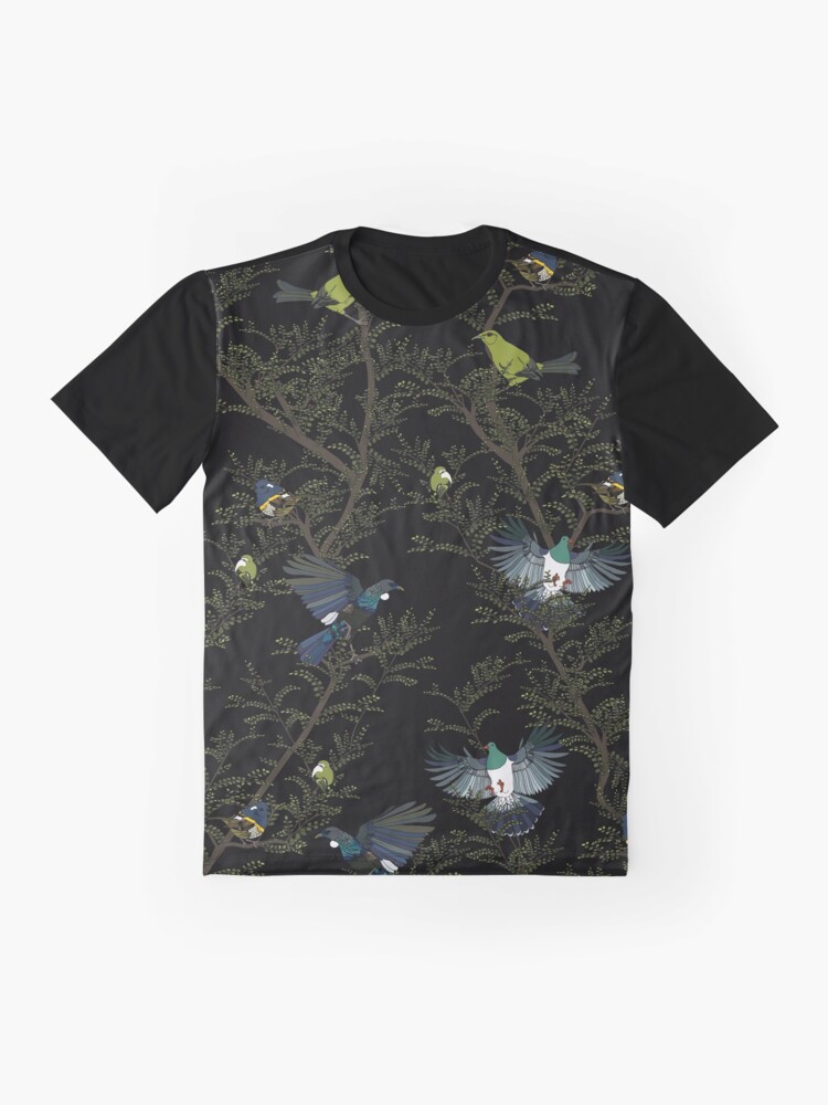 Alternate view of Zealandia Scene - black Graphic T-Shirt