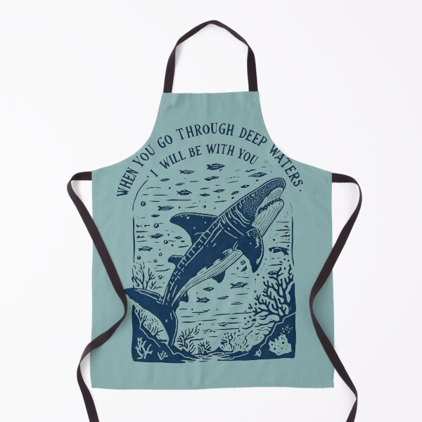Item preview,  White great Shark Beachy WHEN YOU GO THROUGH DEEP WATERS, I WILL BE WITH YOU designed and sold by FurRealStudioCo.