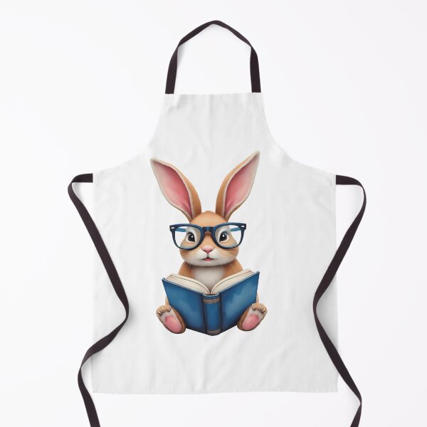 Item preview, Cute Honey Bunny with Glasses Reading a Book – Whimsical Book Lover Rabbit Illustration designed and sold by PnrArtDesign.