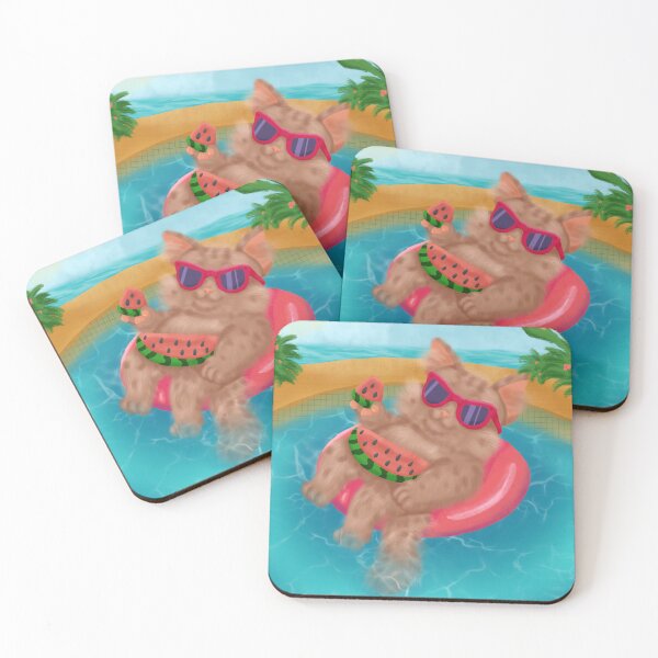 Item preview, Summer pool cat designed and sold by ArielMew.
