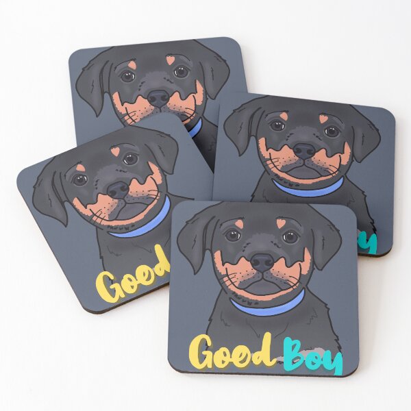 Item preview, Cute Rottweiler Puppy with "Goodboy" Text designed and sold by GAP90.