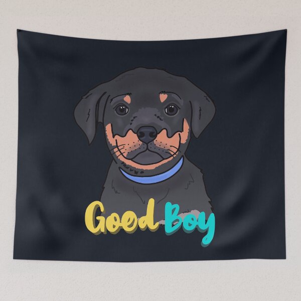Item preview, Cute Rottweiler Puppy with "Goodboy" Text designed and sold by GAP90.