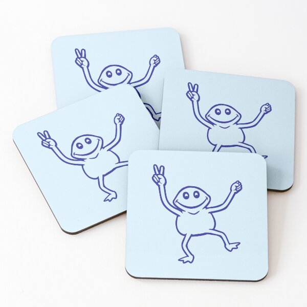 Item preview, Frog Cool Smile Peace Victory Hands Fingers Symbol designed and sold by shirt-o-mat.