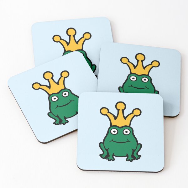 Item preview, Happy Frog King Crown Cute Fairy Tales Drawing designed and sold by shirt-o-mat.
