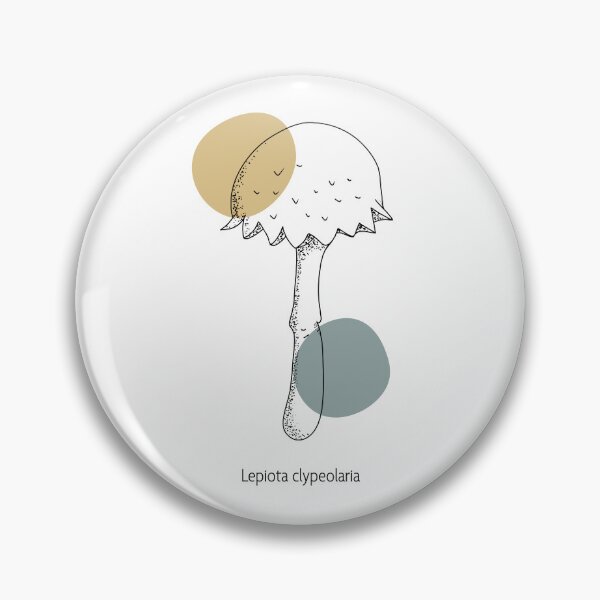Item preview, Mushroom - Shield Lepiota - Ochre and verdigris designed and sold by Javotte Art / Gab Dessine.