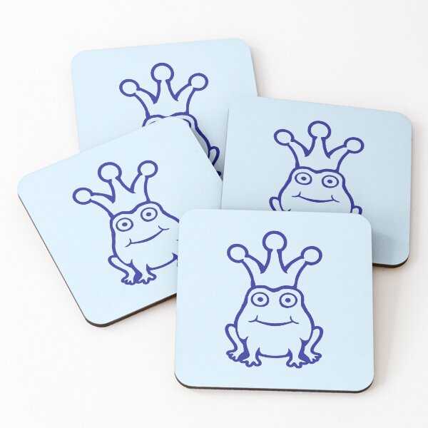 Item preview, Happy Frog King Crown Cute Fairy Tales Drawing designed and sold by shirt-o-mat.