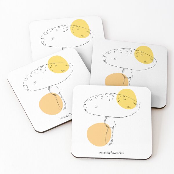 Item preview, Mushroom - Yellow Veil Amanita - Yellow and orange designed and sold by Javotte Art / Gab Dessine.