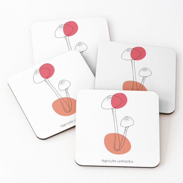 Item preview, Mushroom - Hygrophorus chanterelle - red and orange designed and sold by Javotte Art / Gab Dessine.