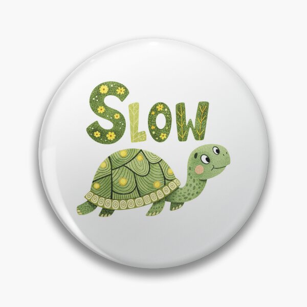 Item preview, Slow Turtle Illustration | Cute Lazy Tortoise Design | Take It Slow Art designed and sold by PnrArtDesign.