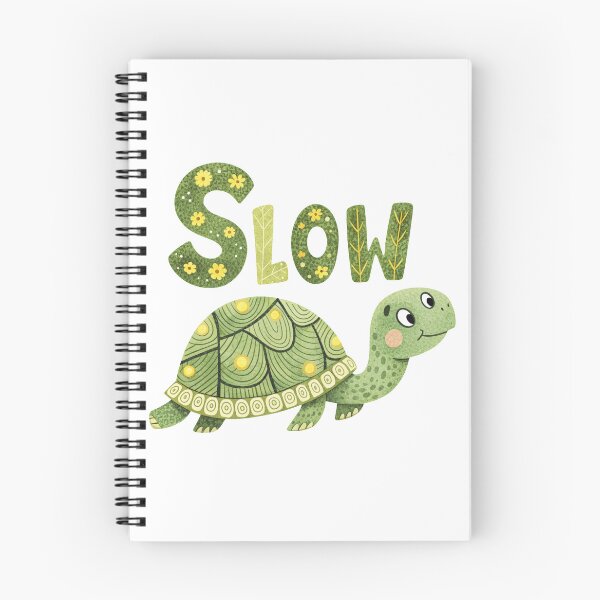 Item preview, Slow Turtle Illustration | Cute Lazy Tortoise Design | Take It Slow Art designed and sold by PnrArtDesign.