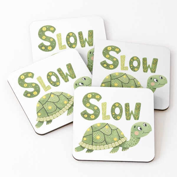 Item preview, Slow Turtle Illustration | Cute Lazy Tortoise Design | Take It Slow Art designed and sold by PnrArtDesign.
