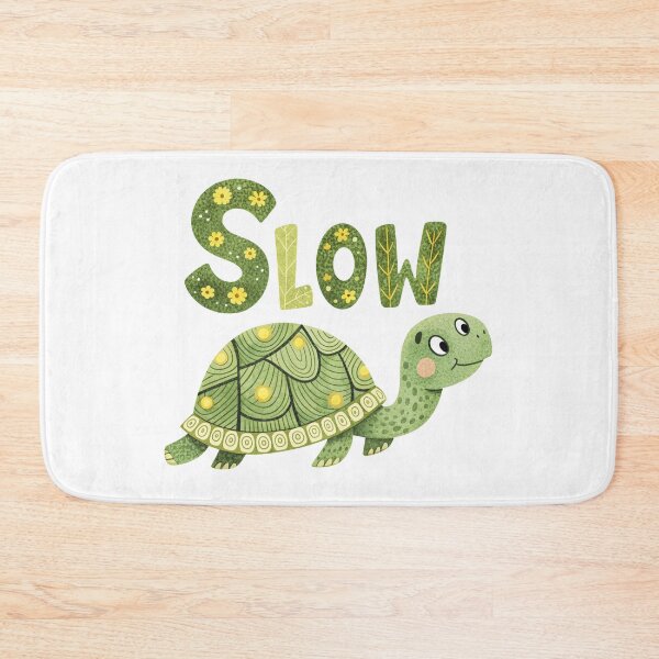 Item preview, Slow Turtle Illustration | Cute Lazy Tortoise Design | Take It Slow Art designed and sold by PnrArtDesign.