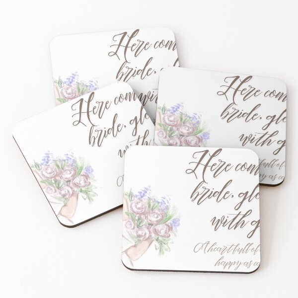 Item preview, Here Comes the Bride Quote designed and sold by indepthdesigns.