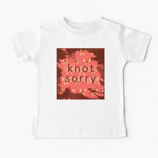 Item preview, Bows that don’t come undone. Soft ribbons, sweet watercolor... and a phrase with attitude: Knot Sorry. Because you don’t always have to apologize for shining. In pastel red.  designed and sold by lulo-pez-art.