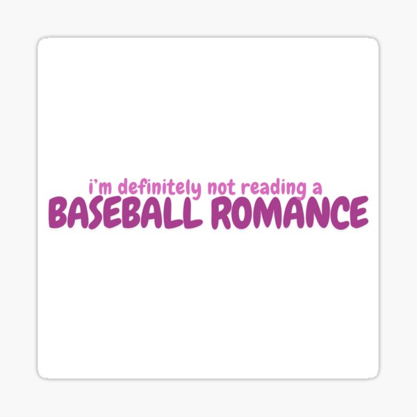 Item preview, Baseball-Romantikbuch-Aufkleber (dunkelrosa) designed and sold by Sticker Sami.