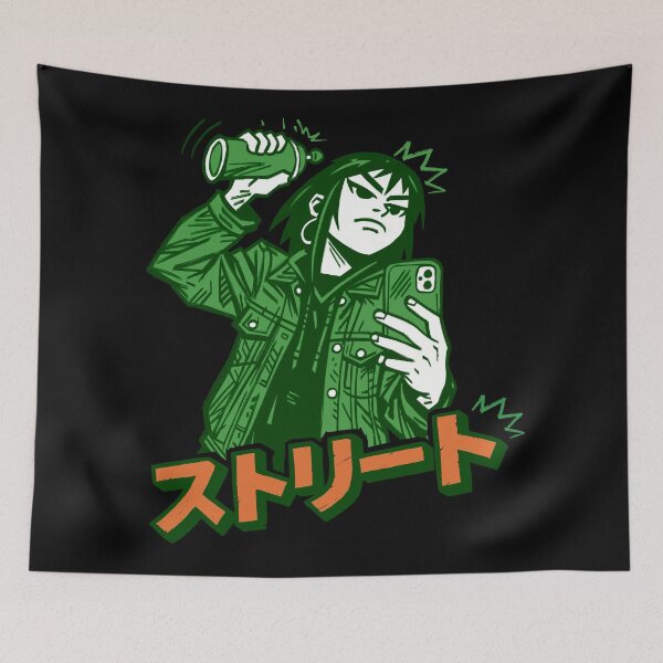 Item preview, Green punk illustration designed and sold by OniricaDesign.