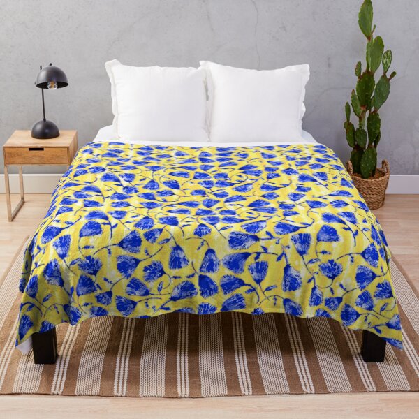 Item preview, Bloom This Way – Dancing Watercolor Flowers in Persian Blue designed and sold by lulo-pez-art.