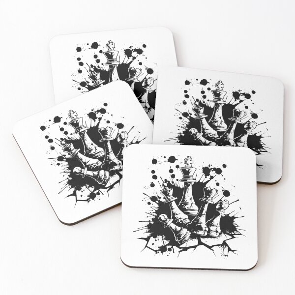 Item preview, Victory in Chaos – Bold Chess King Graphic with Ink Splatter Art designed and sold by inkoutninja.