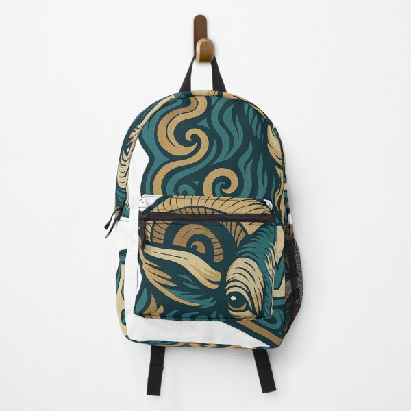 Item preview, BMFS Goat – Teal & Earth Tone Colorway designed and sold by Bayou Bill.