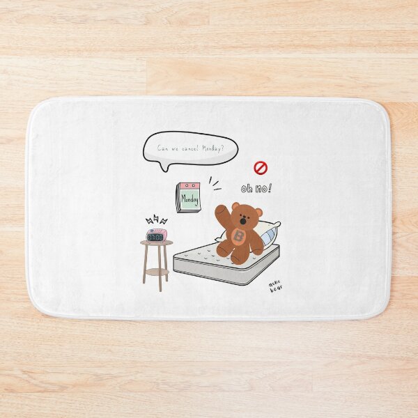Item preview, Can We Cancel Monday? | Mono Bear Weekly Mood Series ( White / Transparent ) designed and sold by mintmono-studio.
