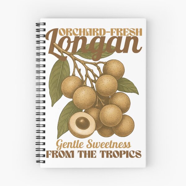 Item preview, Retro Longan Botanical Fruit Farmers Market Illustration designed and sold by Honominu.