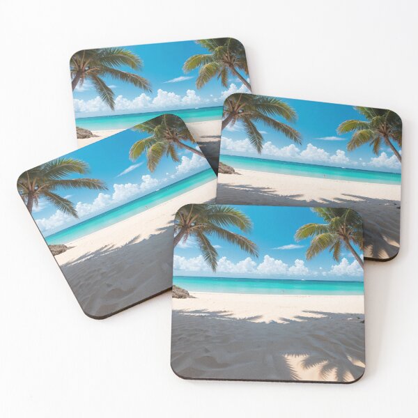 Item preview, White Sandy Beach Landscape designed and sold by vekotpu.