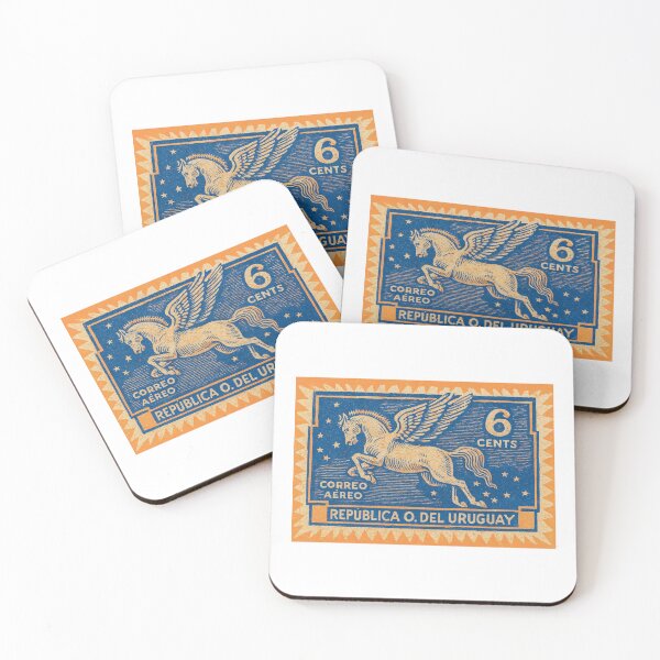 Item preview, Uruguay Pegasus Stamp Poster designed and sold by retrographics.