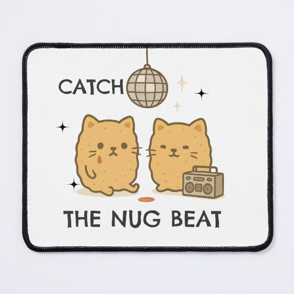 Item preview, Cute Dancing Kitten Nuggets Funny Catch the Nug Beat - Minimalist Animal Art designed and sold by BeaverFriends.