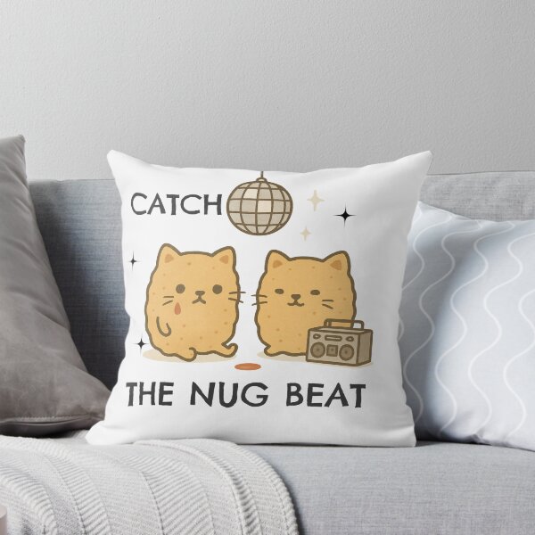 Item preview, Cute Dancing Kitten Nuggets Funny Catch the Nug Beat - Minimalist Animal Art designed and sold by BeaverFriends.