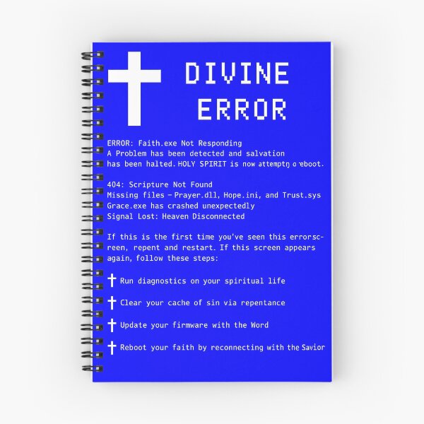 Item preview, Divine System Error - Funny Christian Faith-Based Parody designed and sold by VueArts.