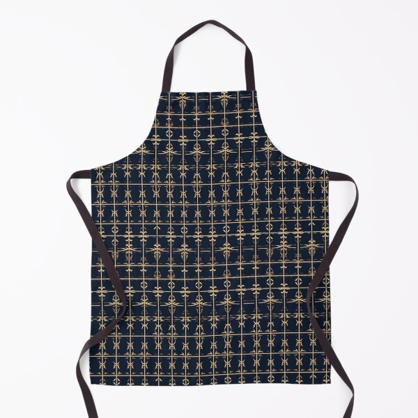 Item preview, Luxury Geometric Grid Pattern in Gold and Navy designed and sold by Hunzaly.
