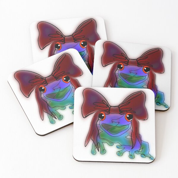 Item preview, Midnight coquette Frog with Big red Bow – animalzinhats designed and sold by Ashley’sAnimalz.