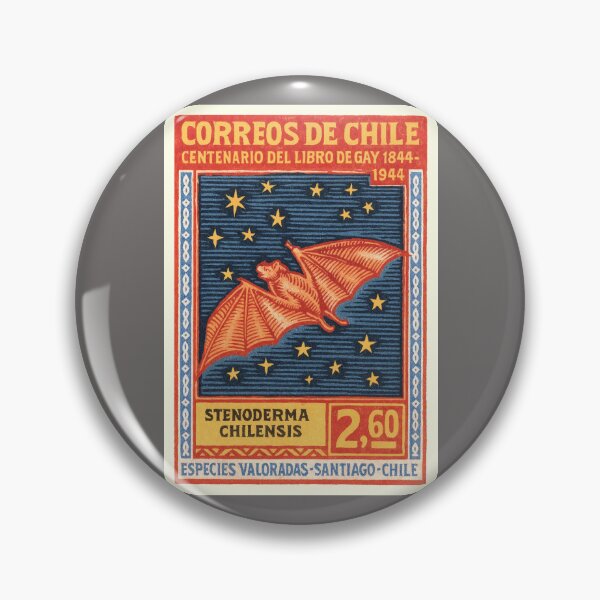 Item preview, Chile Bat Stamp Poster designed and sold by retrographics.