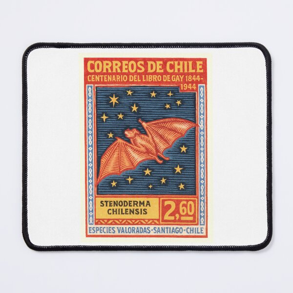 Item preview, Chile Bat Stamp Poster designed and sold by retrographics.