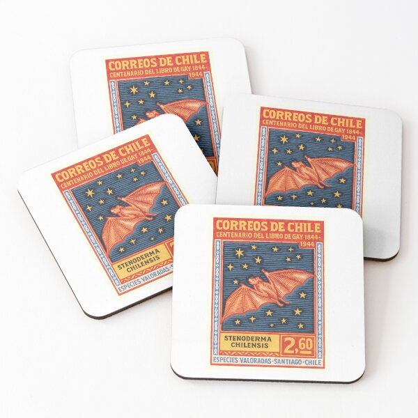 Item preview, Chile Bat Stamp Poster designed and sold by retrographics.